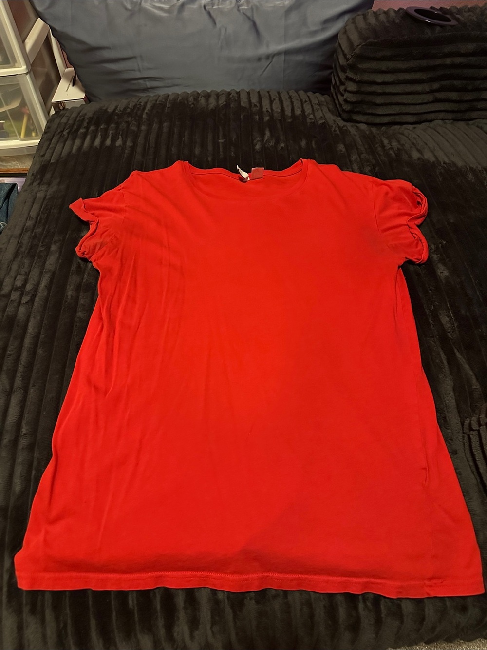 Divided Bright Red Short Sleeve Crew Tee